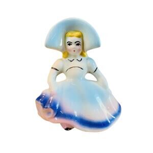 Vintage Mid Century Dutch Girl Planter Vase 5.25" Tall